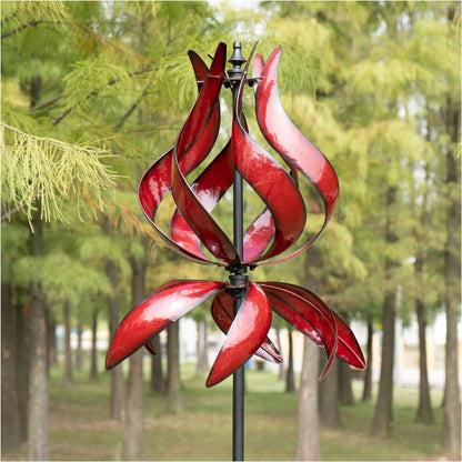 Large Garden Wind Spinner - Tulip Outdoor Yard Wind Sculptures & Spinners, Garden Decor Gift Ideas