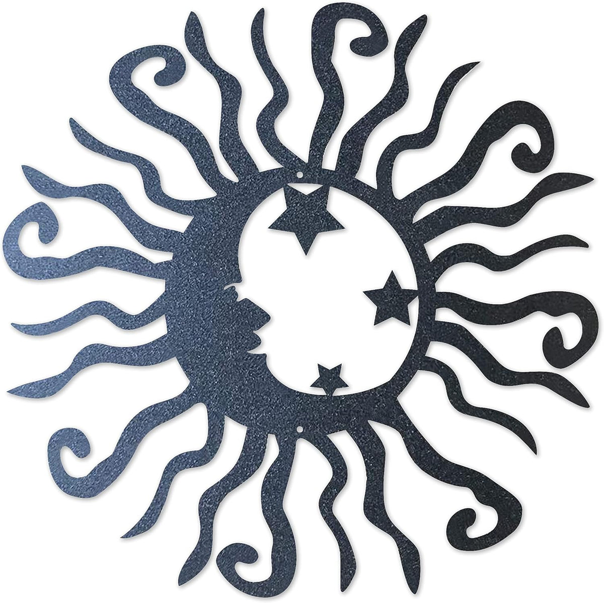 Riverside Designs Wacky Solar Moon Metal Wall Art Steel Outdoor Decor | Heavy-Duty and Waterproof |
