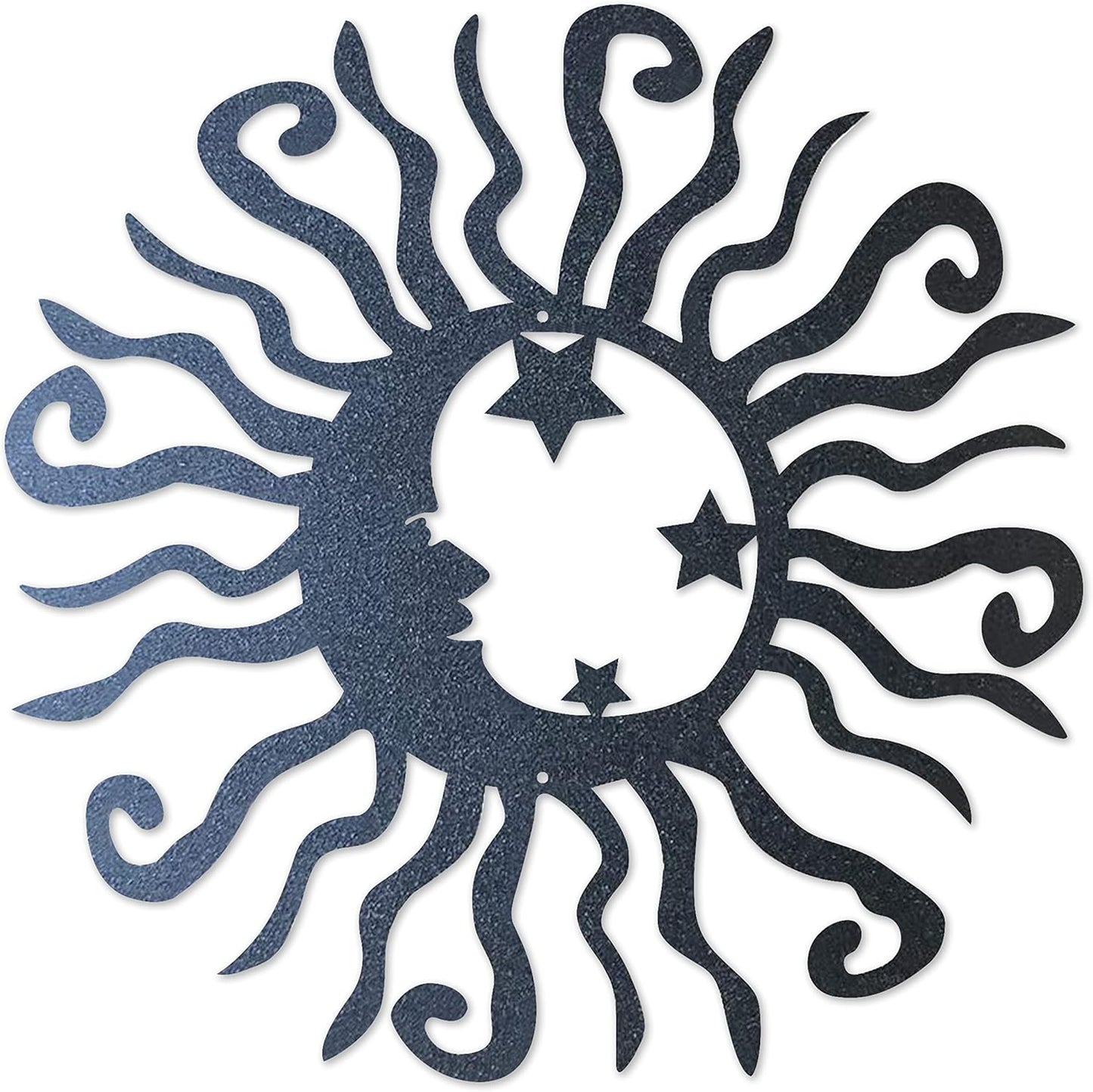 Riverside Designs Wacky Solar Moon Metal Wall Art Steel Outdoor Decor | Heavy-Duty and Waterproof |