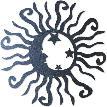 Riverside Designs Wacky Solar Moon Metal Wall Art Steel Outdoor Decor | Heavy-Duty and Waterproof |