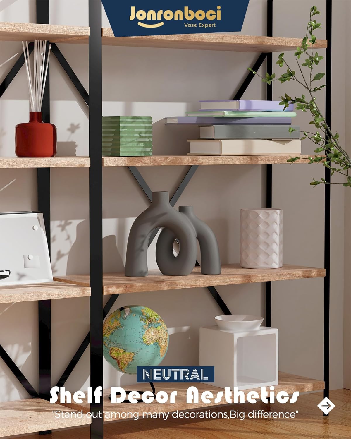 Hug Donut Decorative Vase Set - Dark Gray Modern Minimalism Industrial Style Vases Home Decor