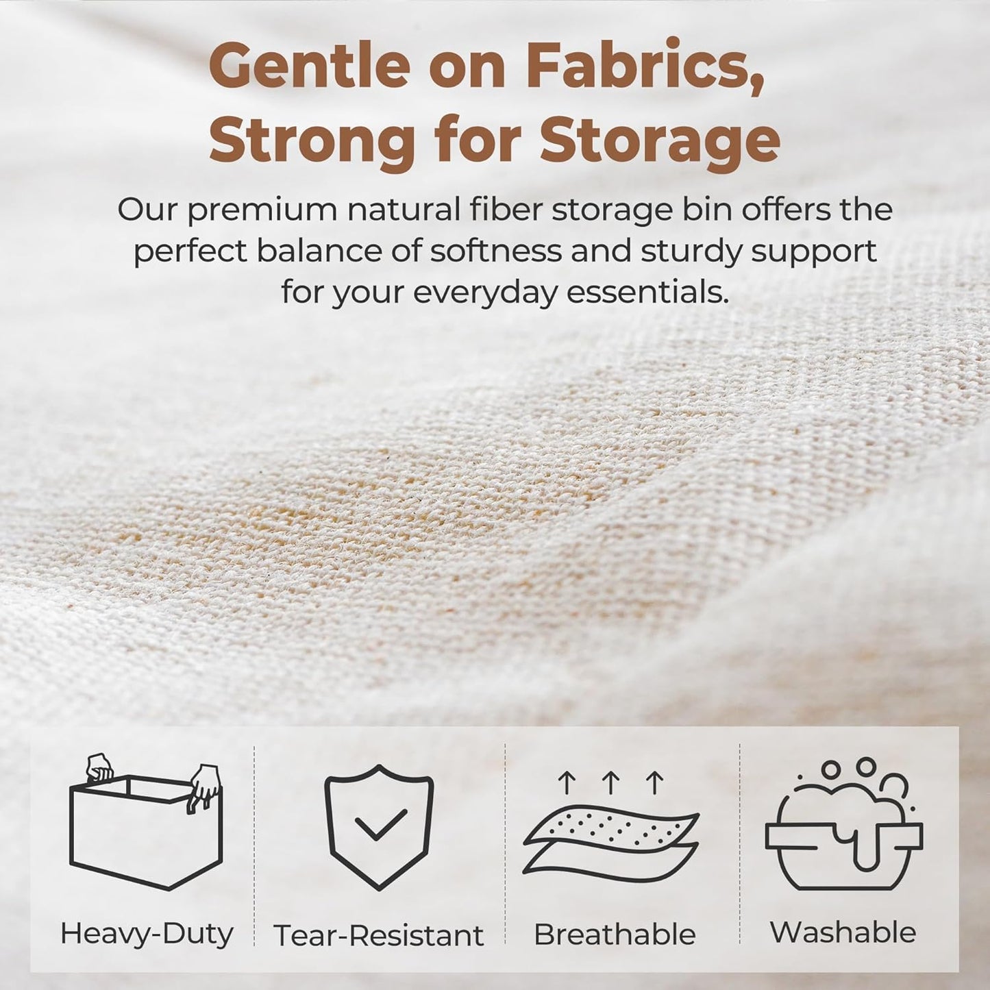 StorageWorks Storage Bins, Shelves Baskets for Organizing, Large Fabric Closet Organizers with