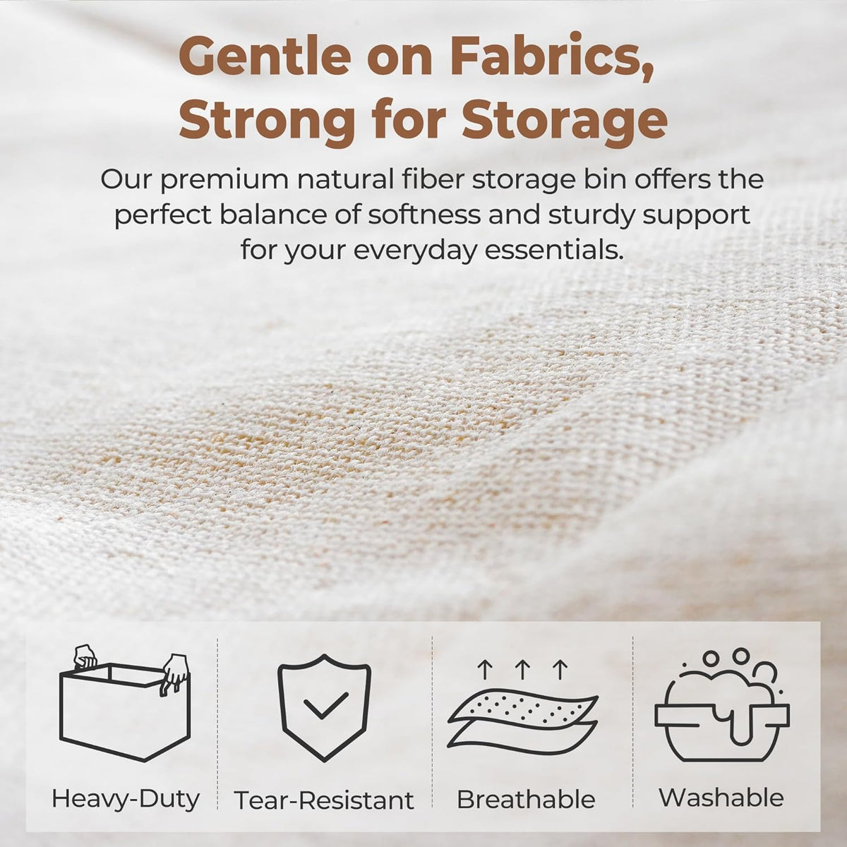 StorageWorks Storage Bins, Shelves Baskets for Organizing, Large Fabric Closet Organizers with