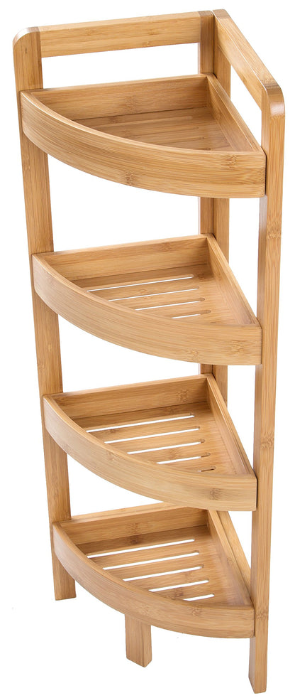 31.5" 4 Tier Bamboo Corner Storage Shelf By Trademark Innovations