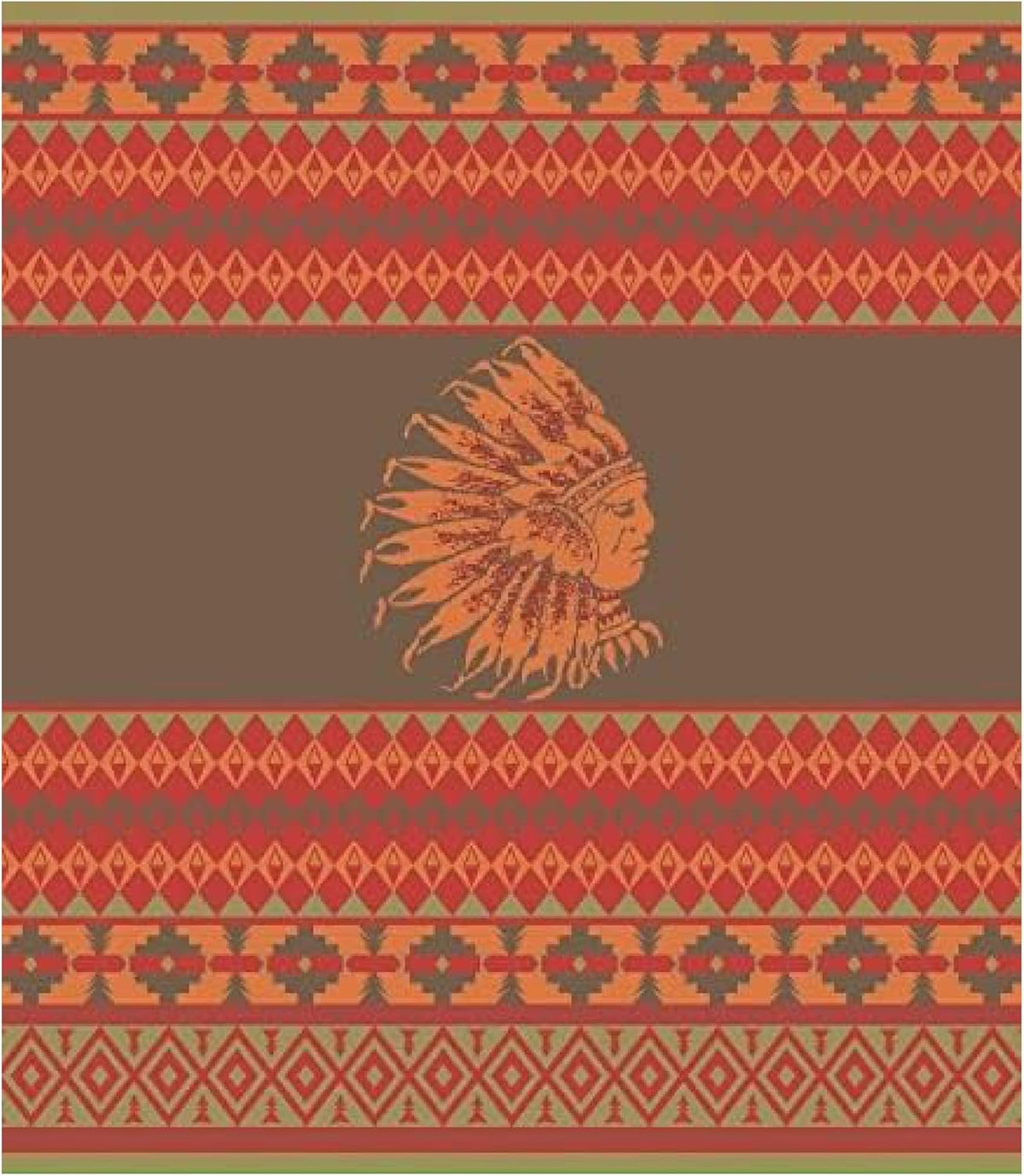 Beacon Blankets Southwestern Chief Henry Native American Design Throw - 90" x 90" Blanket Only
