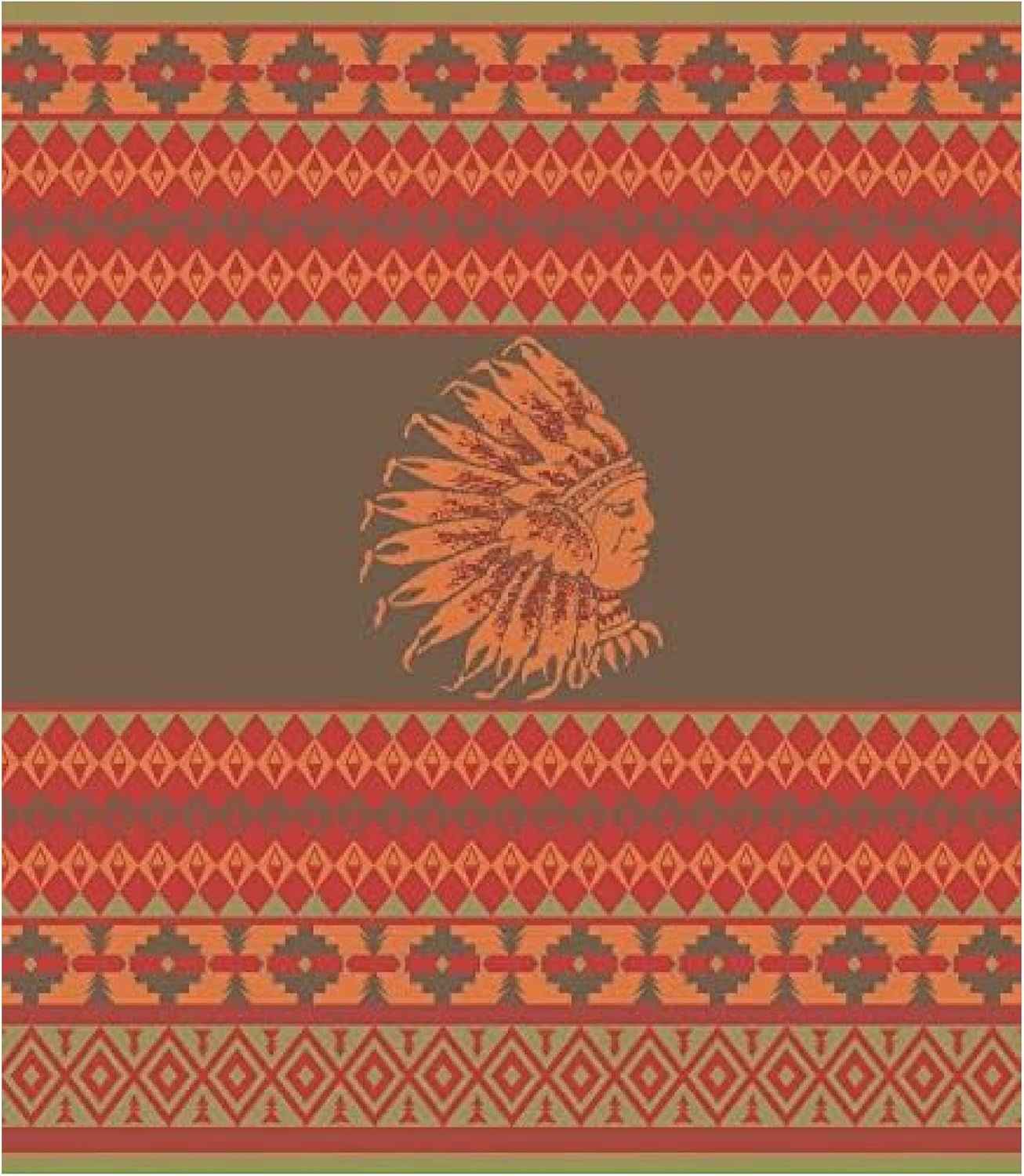 Beacon Blankets Southwestern Chief Henry Native American Design Throw - 90" x 90" Blanket Only