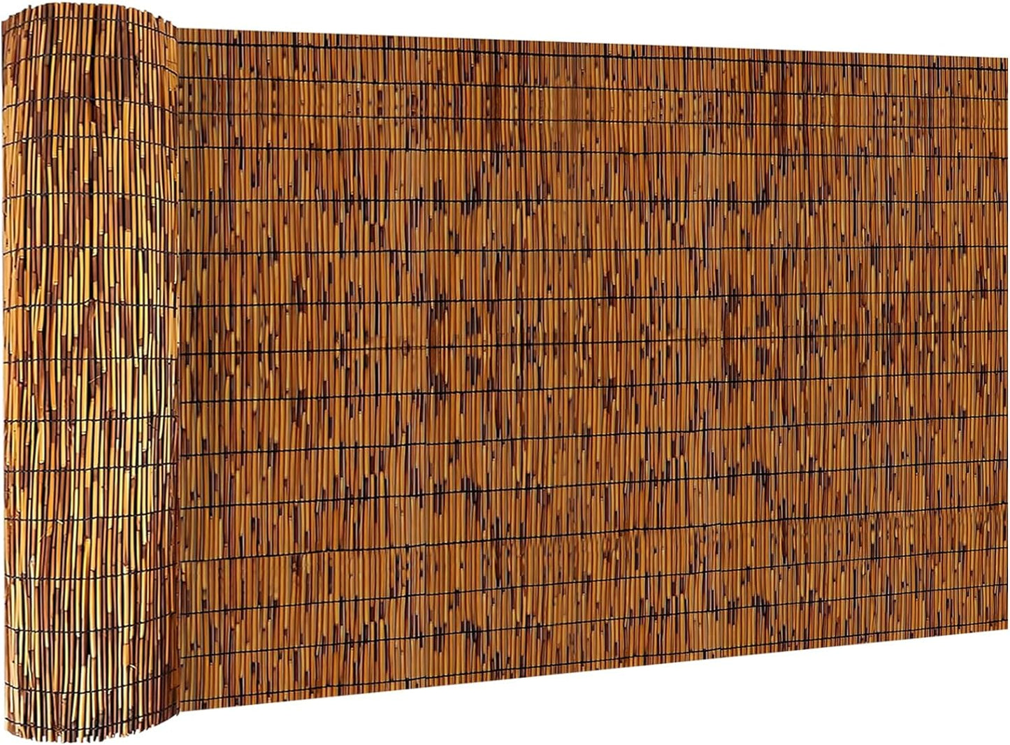 Bamboo Reed Fencing, Light Russet Bamboo Screens Outdoor for Patio, Decorative Balcony Privacy