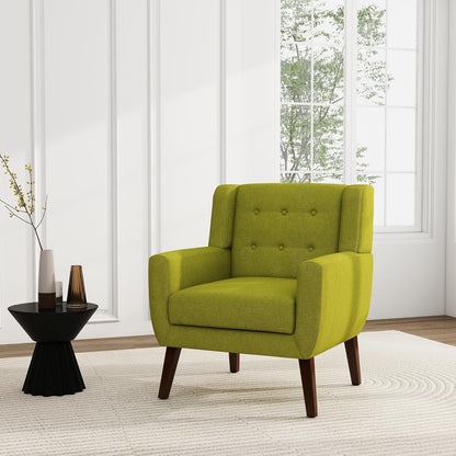 UIXE Accent Chair, Modern Upholstered Armchair in Fabric for Living Room, Comfy Club Arm Chairs