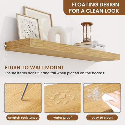 fuqing Floating Shelves for Wall, Bathroom Shelf Wall Mounted for Storage, Shelves with Invisible