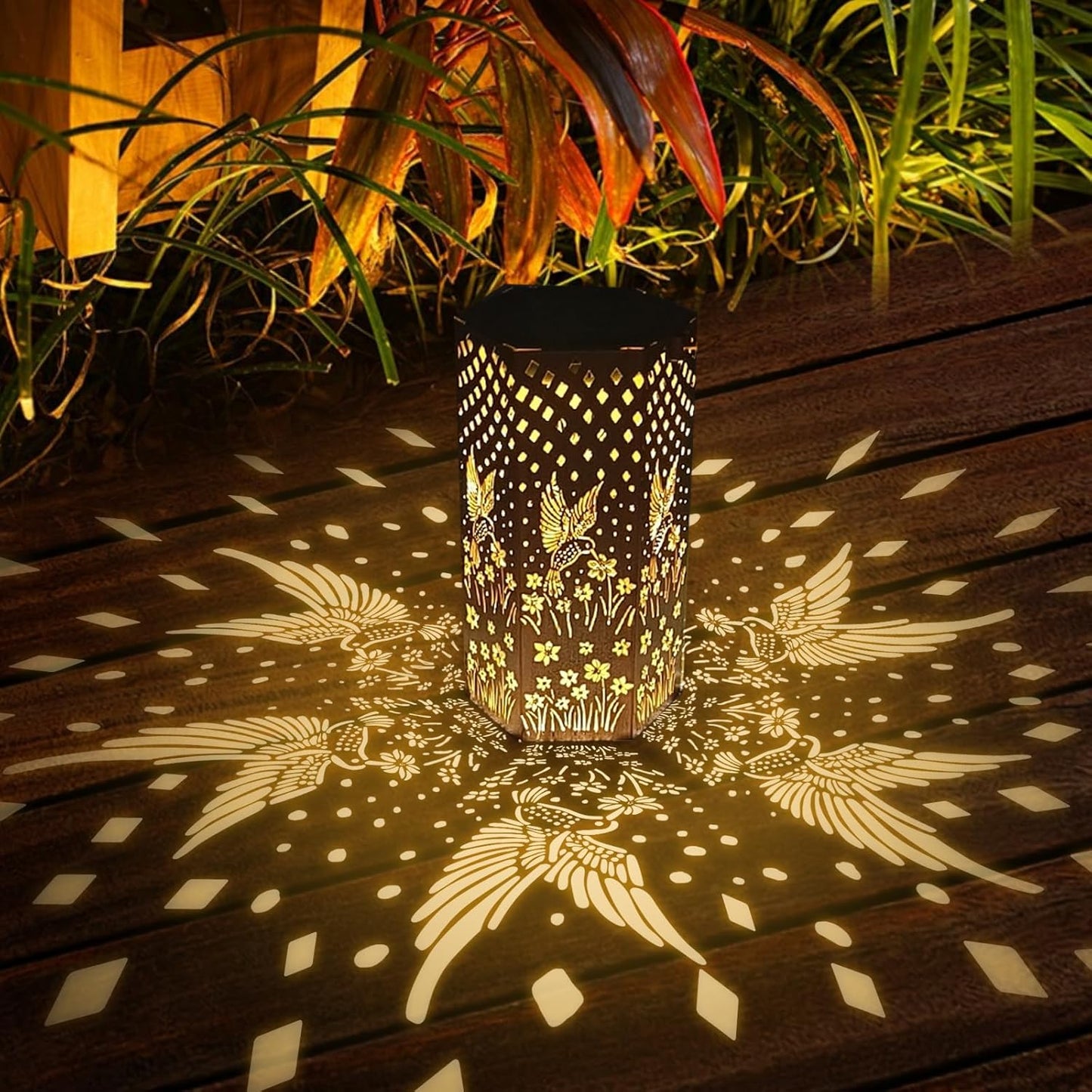 4 Pack Hummingbird Solar Lanterns Outdoor Waterproof - Birthday Gifts for Women, Men, Mom, Solar
