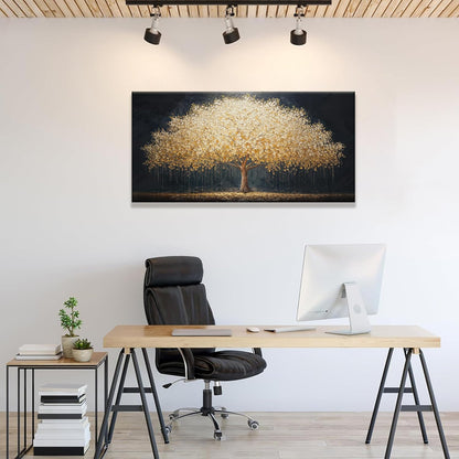 Canvas Wall Art Decor Gold Tree Of Life Abstract Wall Decor Artwork Canvas Prints Painting Gold