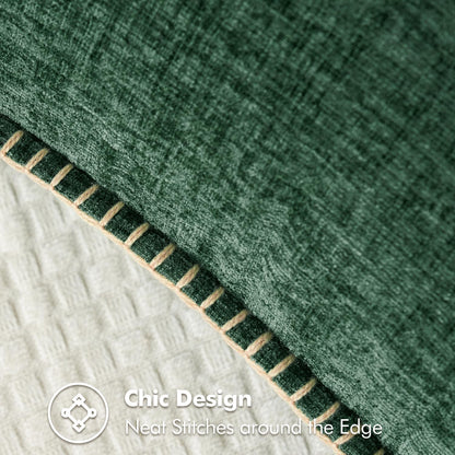 MIULEE Pack of 2 Christmas Pillow Covers 20x20 Inch Dark Green Farmhouse Decorative Throw Pillow