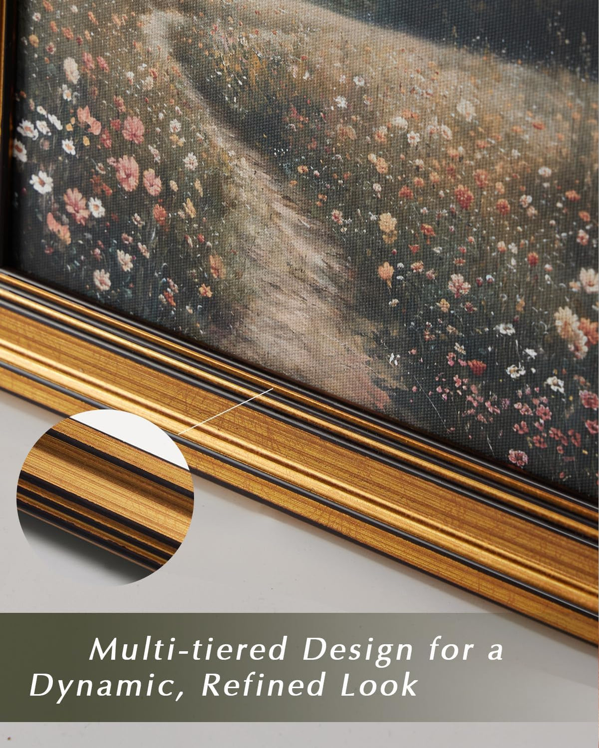 HUARCEY Gold Framed Vintage Wall Art for Living Room, Trendy Duck Canvas Print Wall Decor