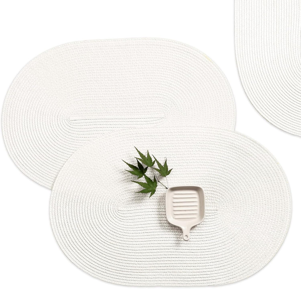 AHHFSMEI Placemats Set of 6 for Dining Table Washable Woven Vinyl Non-Slip 18x12 inches Placemat