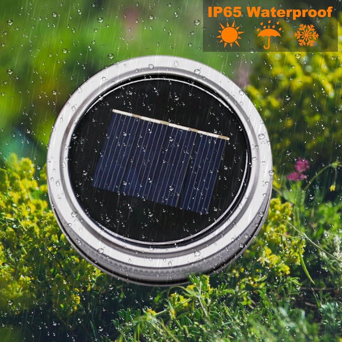 Solar Mason Jar Lights [Upgraded], 12 Pack 30 LED Firefly Fairy String Lights, Waterproof Outdoor