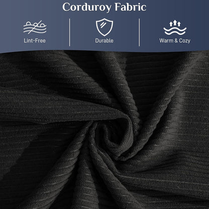 Convertible Sleeper Sofa Bed with Pillow, 4-in-1 Corduroy Folding Mattress Couch with Fixed-Shape