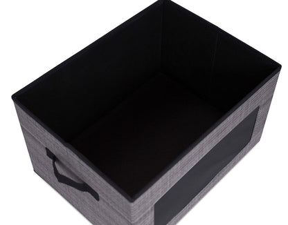 Internet's Best Storage Box with Window - Durable Storage Bin Basket Containers with Lids and