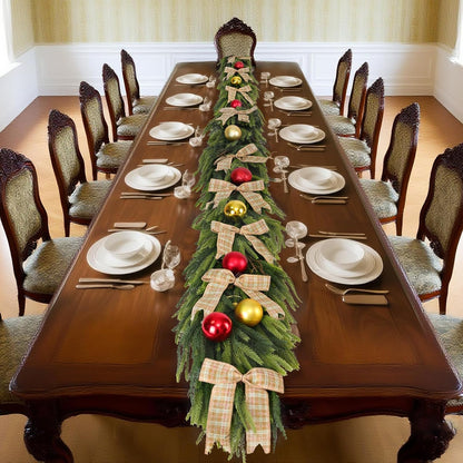 Christmas Decorations – 6FT Artificial Norfolk Pine Greenery Garland, Real Touch Christmas Garland