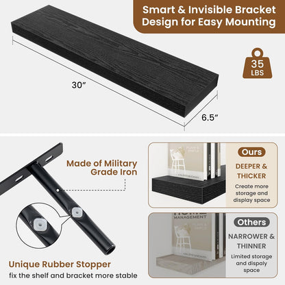 fuqing Floating Shelves for Wall, Bathroom Shelf Wall Mounted for Storage, Shelves with Invisible