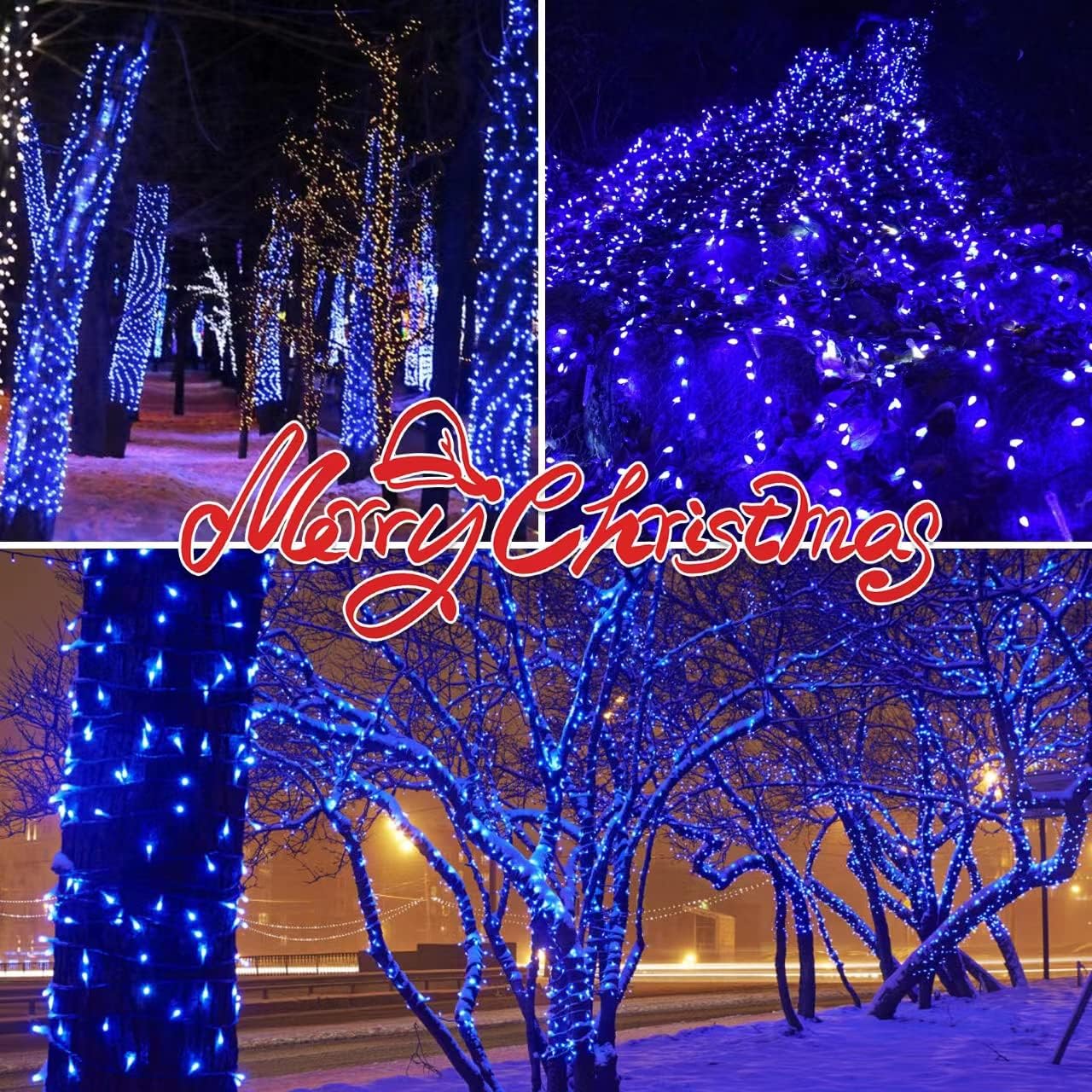 100LIGHTS BLUE Extra-Bright With End Connectors Christmas Decorative Lights 5.98m UL Certified Mini