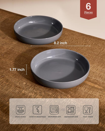 famiware Milkyway 33 oz Bowl Set, Pasta Bowls Set of 6, Salad Bowls Perfect for Your Friend for