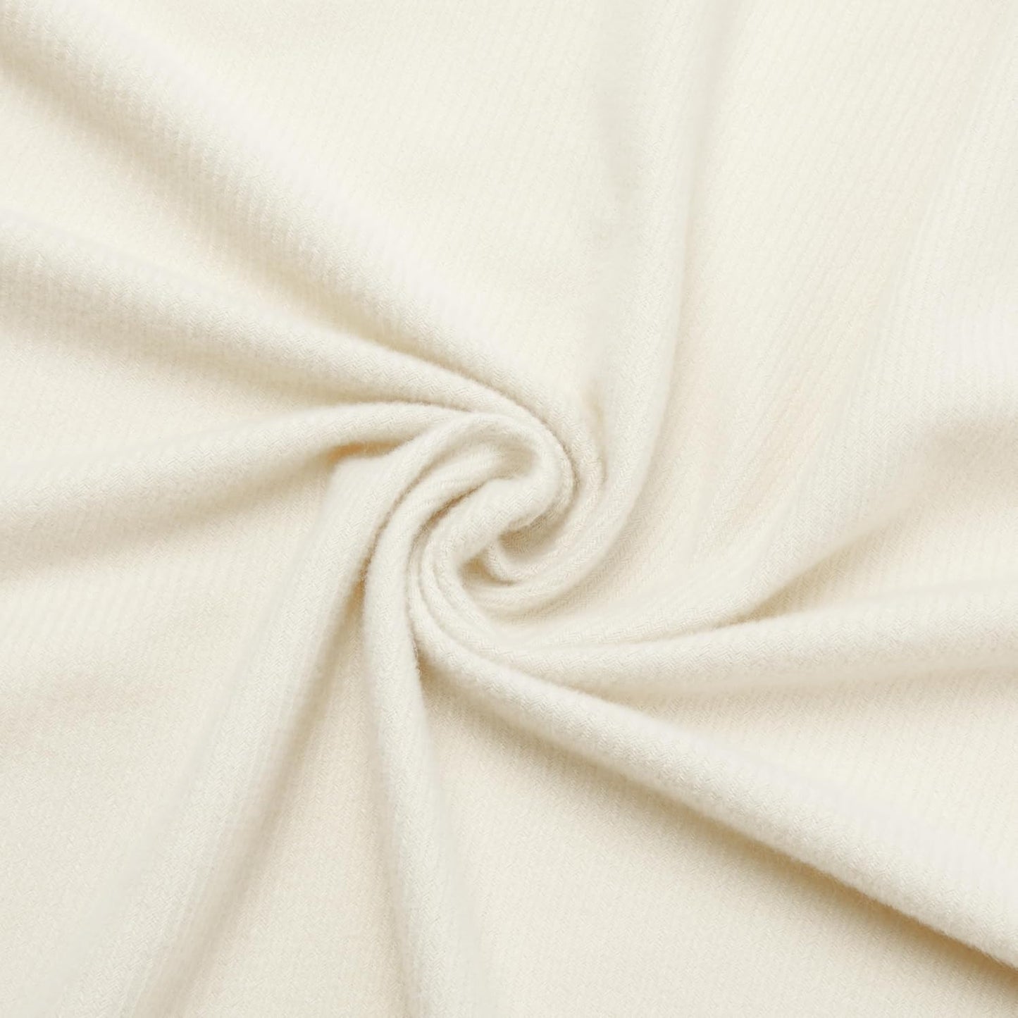 Amazon Basics Room Decor Throw Blanket, Lightweight and Cozy in Polyester, Ivory With Blue
