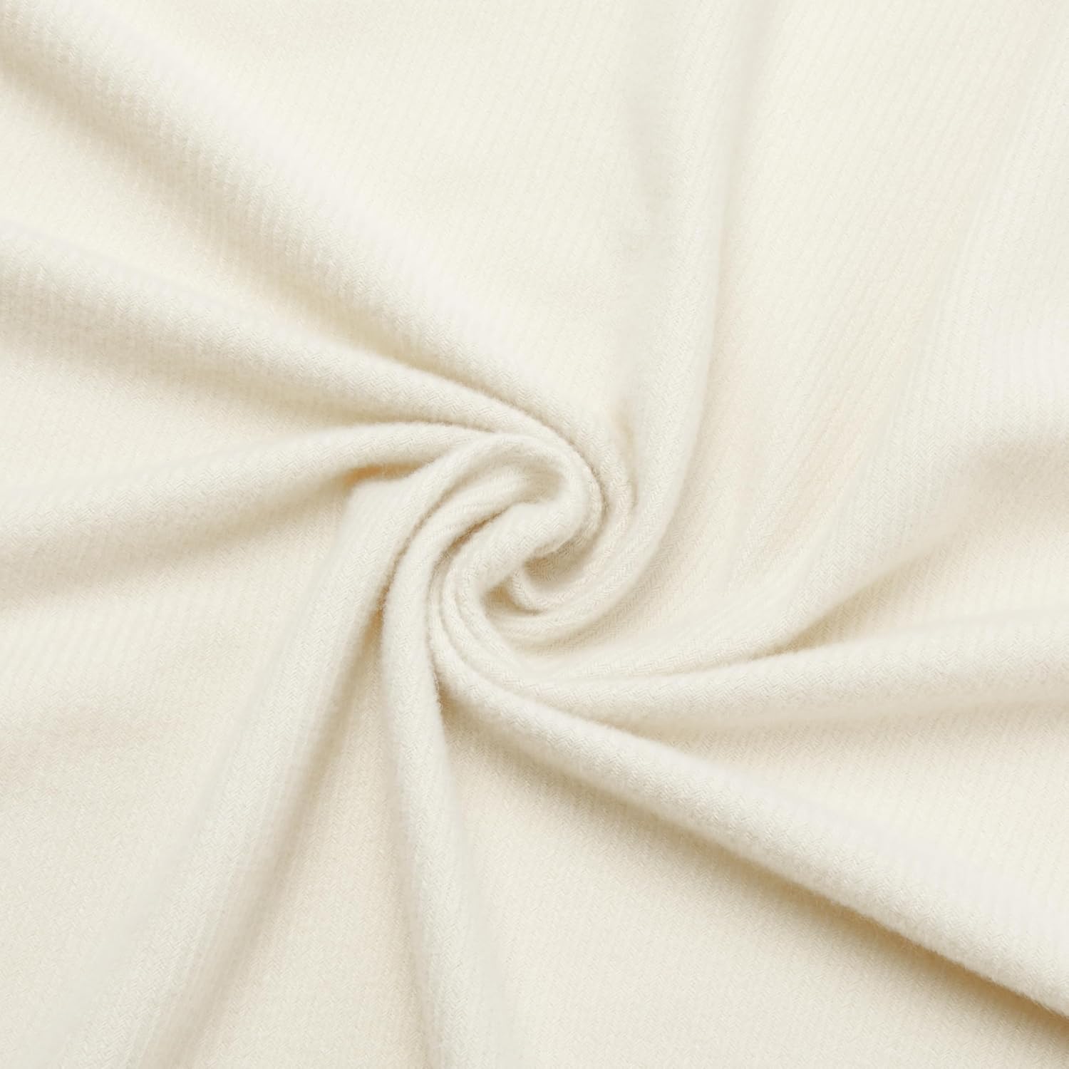 Amazon Basics Room Decor Throw Blanket, Lightweight and Cozy in Polyester, Ivory With Blue