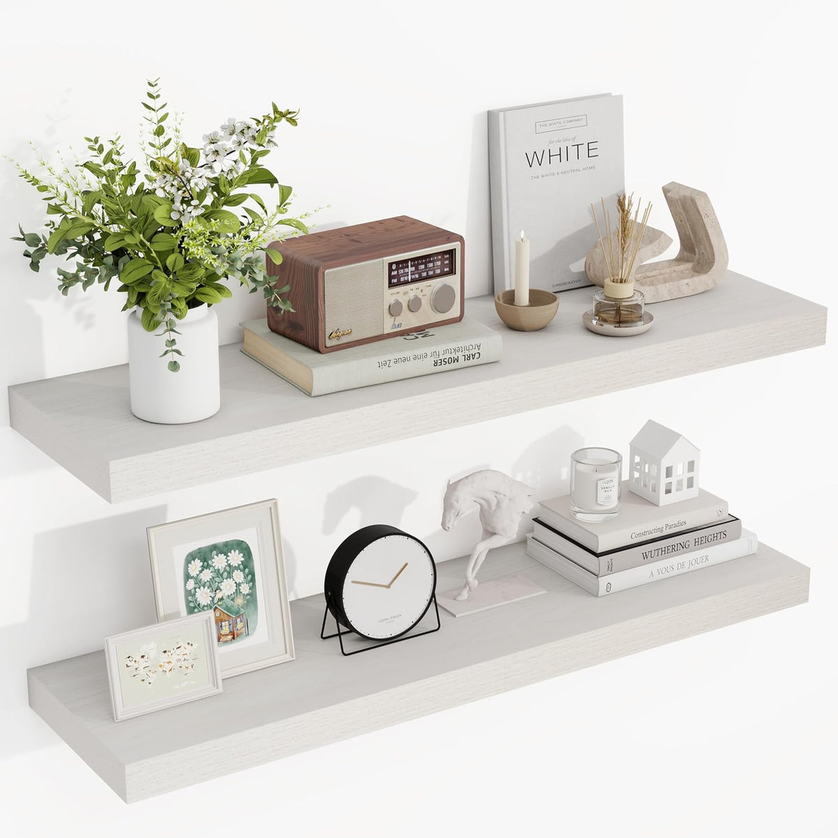 36 Inch Floating Shelves, 36"x9.25"x1.5" Inch Deep Floating Shelves for Wall, Wooden Shelves for
