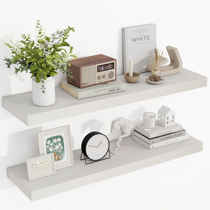 36 Inch Floating Shelves, 36"x9.25"x1.5" Inch Deep Floating Shelves for Wall, Wooden Shelves for