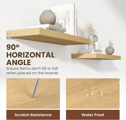36 Inch Floating Shelves, 11.6 Inch Deep Floating Shelves for Wall, Floating Shelf with Invisible