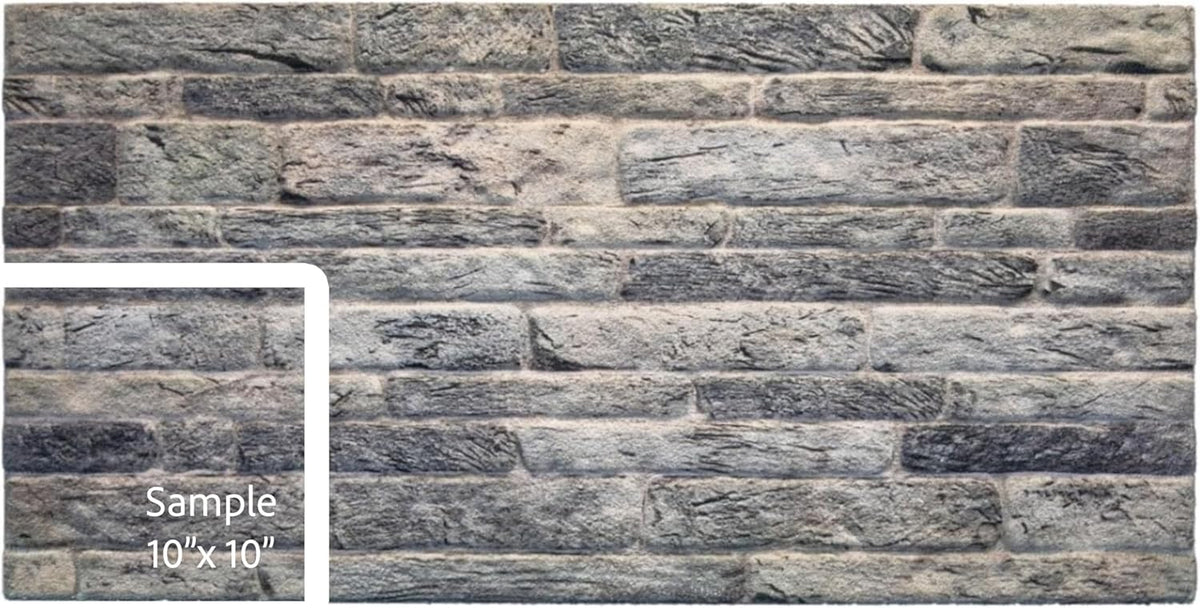 Dundee Deco 3D Wall Panels Faux Brick - Cladding Light Grey Stone Look Wall Paneling, Styrofoam