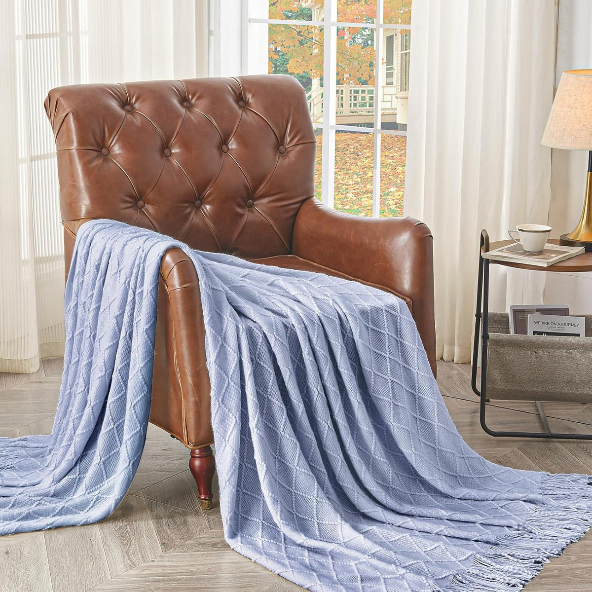 inhand Knitted Throw Blanket for Couch and Bed, Soft Living Room Home Decor Knitted Blanket with