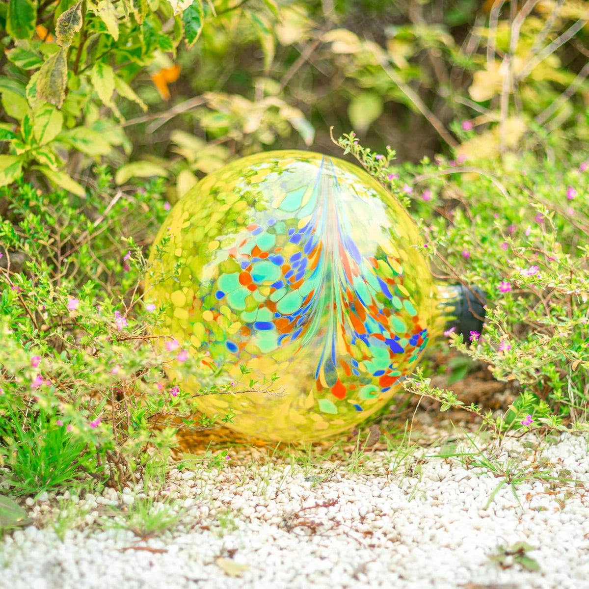 VCUTEKA Gazing Ball, Glass Gazing Balls Sphere for Garden Lawn Outdoor Ornament Yard Decorative