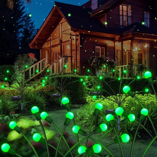 Solar Garden Lights Outdoor, 4 Pack 24LED Waterproof Solar Powered Lights for Yard Pathway Patio