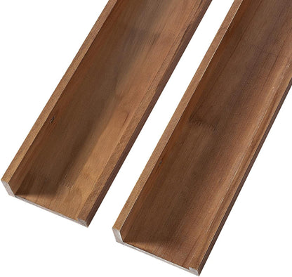 AZSKY Floating Nursery Book Shelves Light Fair Pale Walnut Rustic Picture Photo Ledge Shelves Wall