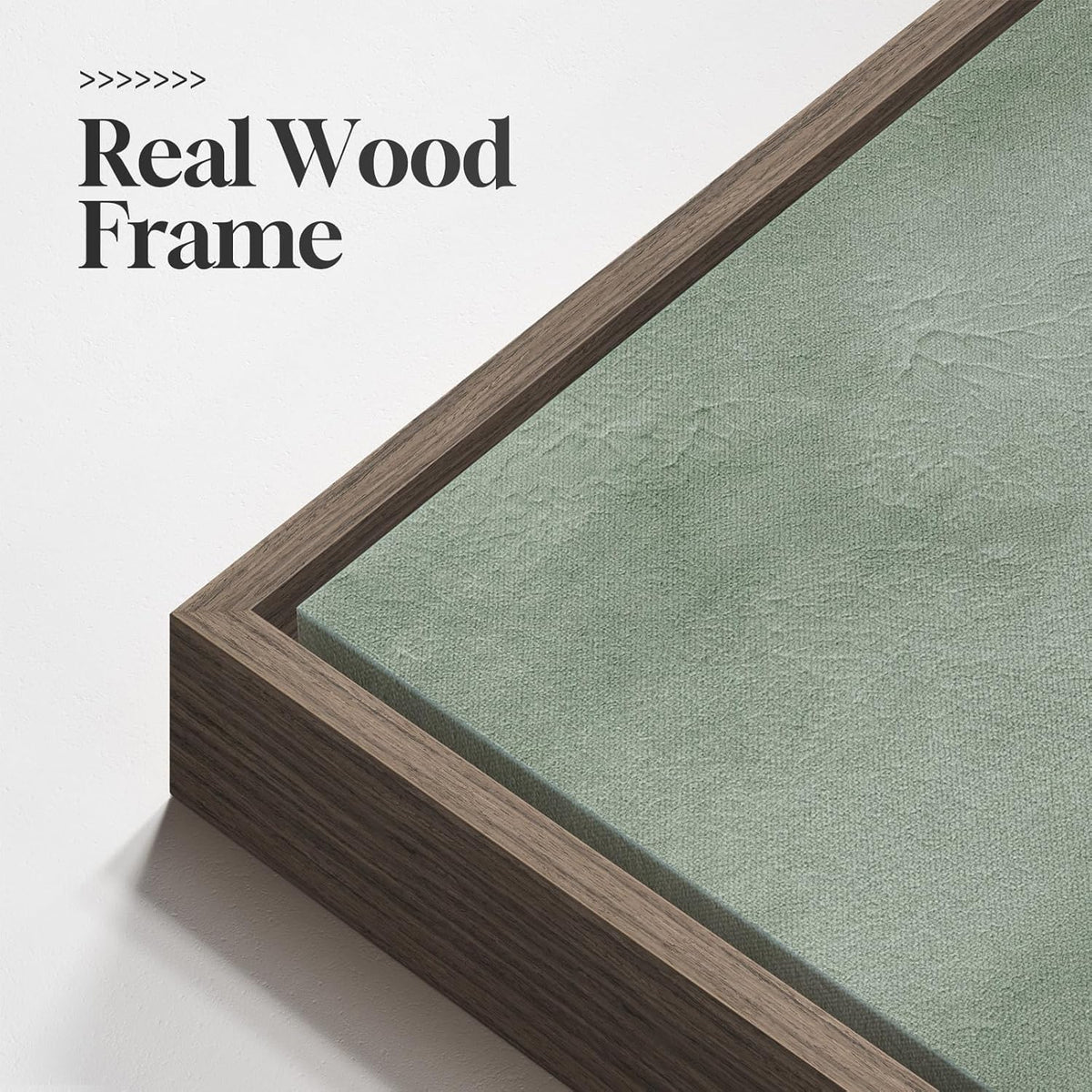Framed Sage Green Abstract Wall Art, Modern Canvas Prints Artwork for Walls, Square Minimalist