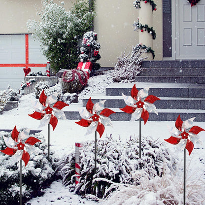 Hausse 10 Pack Reflective Pinwheels, Extra Sparkly Wind Sculptures for Garden Christmas Holiday