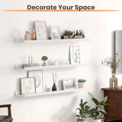 upsimples Floating Shelves for Wall, Wall Shelves for Decor Storage Set of 6, Wall Mounted Wood