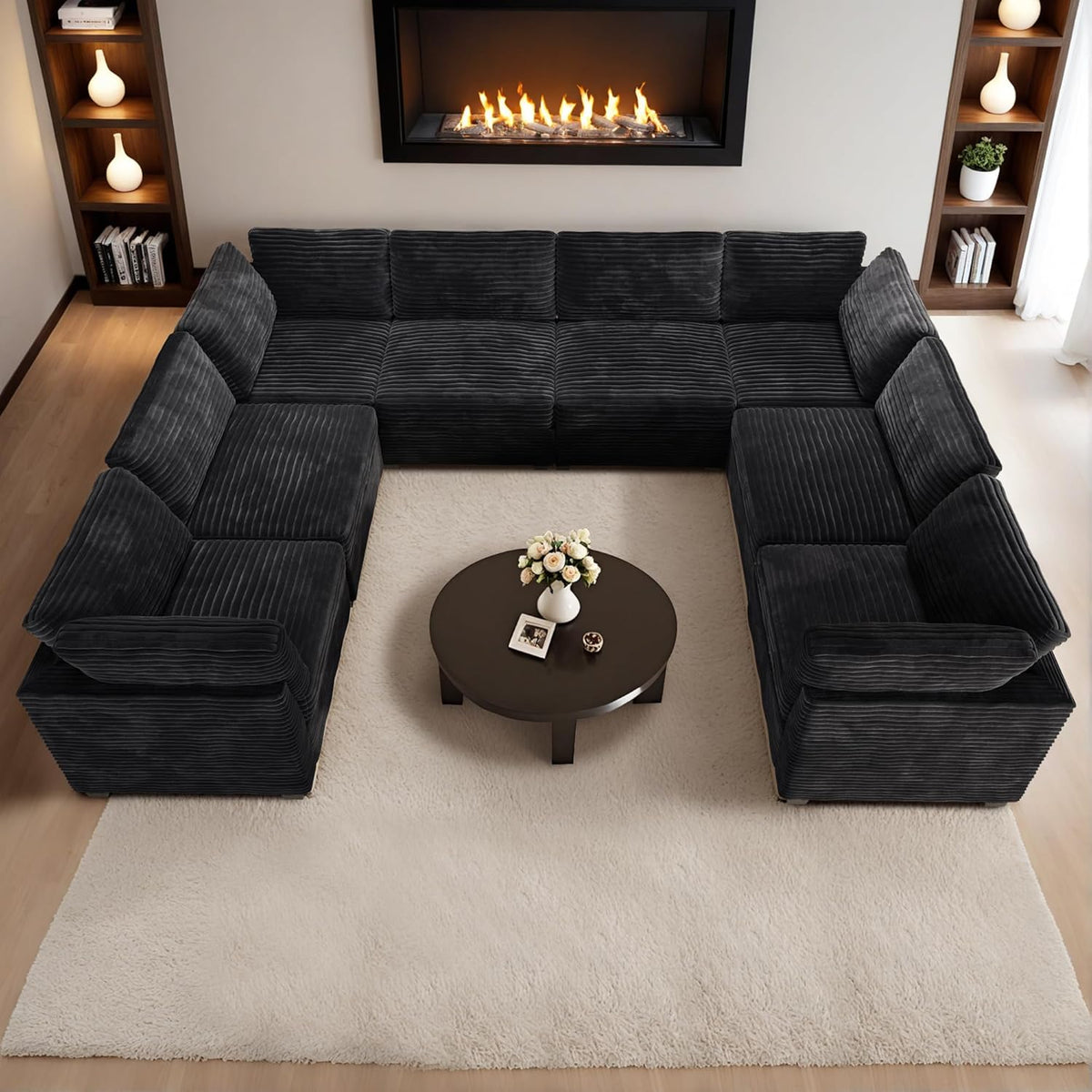 HOOOWOOO Modular Sectional Sofa,8 Pieces Sectional Couches for Living Room,131X98 L Shaped Cloud