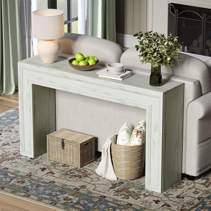 Rresyet 55 Inch Long Console Table, Sofa Table Behind Sofa, Wooden Entryway Table, Farmhouse
