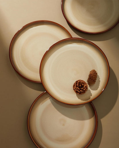 16 Piece Double Bowl Plates and Bowls Sets, Ceramic Dinnerware Sets with Pasta Bowls, Dishwasher &