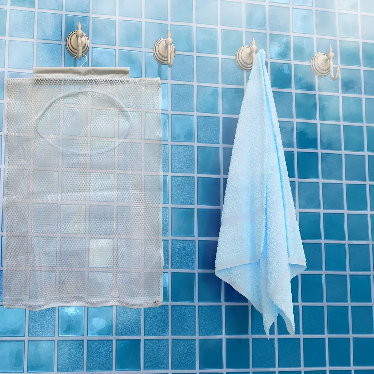 Hanging Mesh Laundry Hamper (30in*20in*2in) Large Dirty Clothes Bag, Can Be Used Behind The Door &