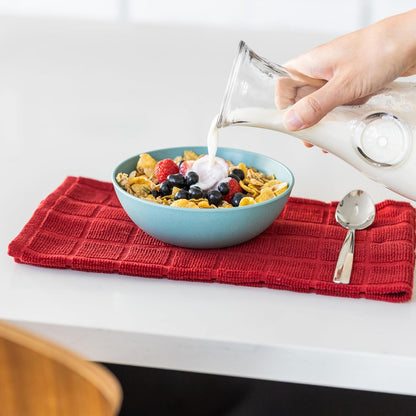 Grow Forward Premium Wheat Straw Bowls - 20oz Microwave Safe Plastic Cereal Bowls Set of 8 for