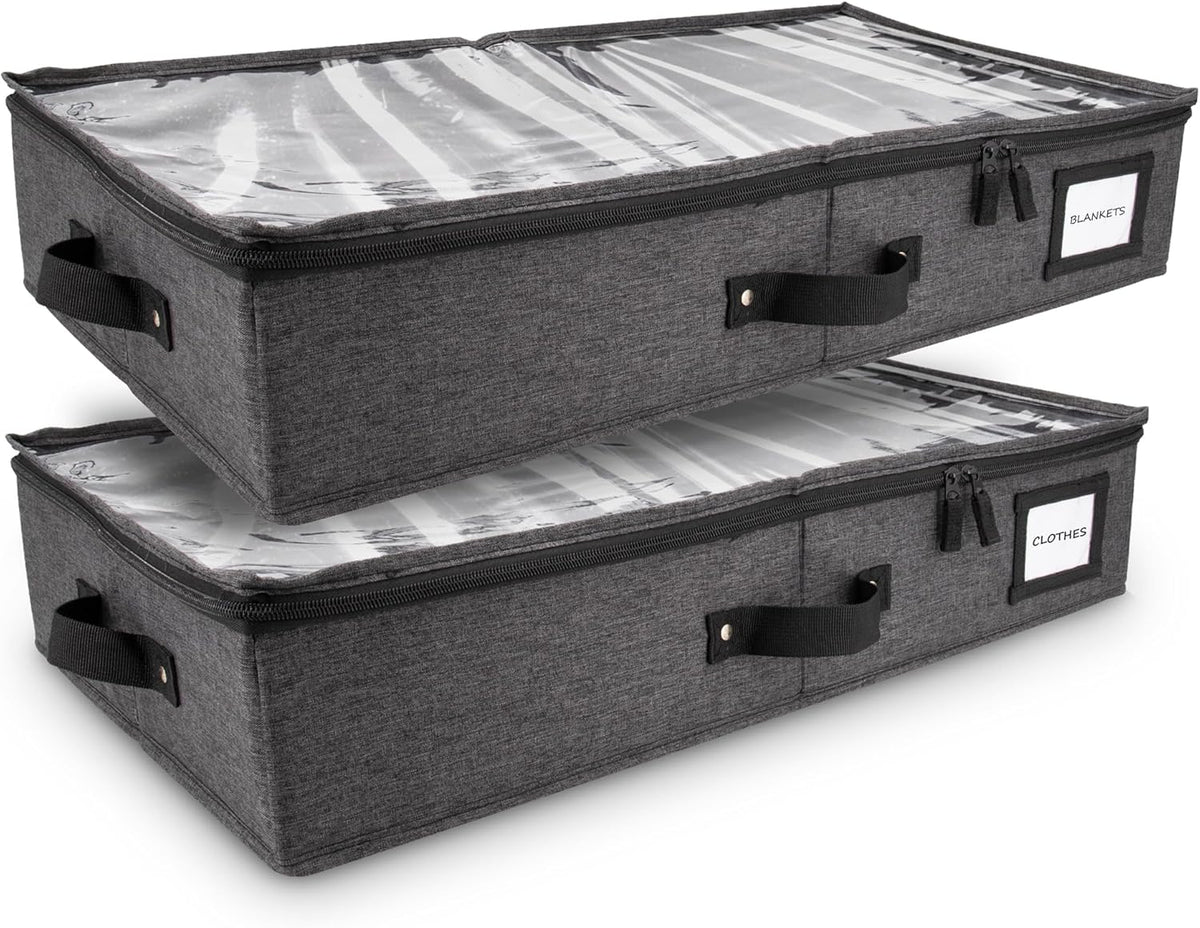 HOMELUX THEORY 2pc Under Bed Storage Containers, Bedroom Under the Bed Drawer Storage Organizer