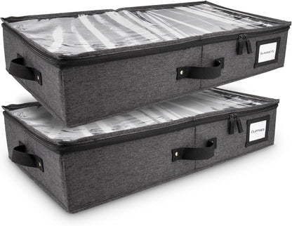 HOMELUX THEORY 2pc Under Bed Storage Containers, Bedroom Under the Bed Drawer Storage Organizer