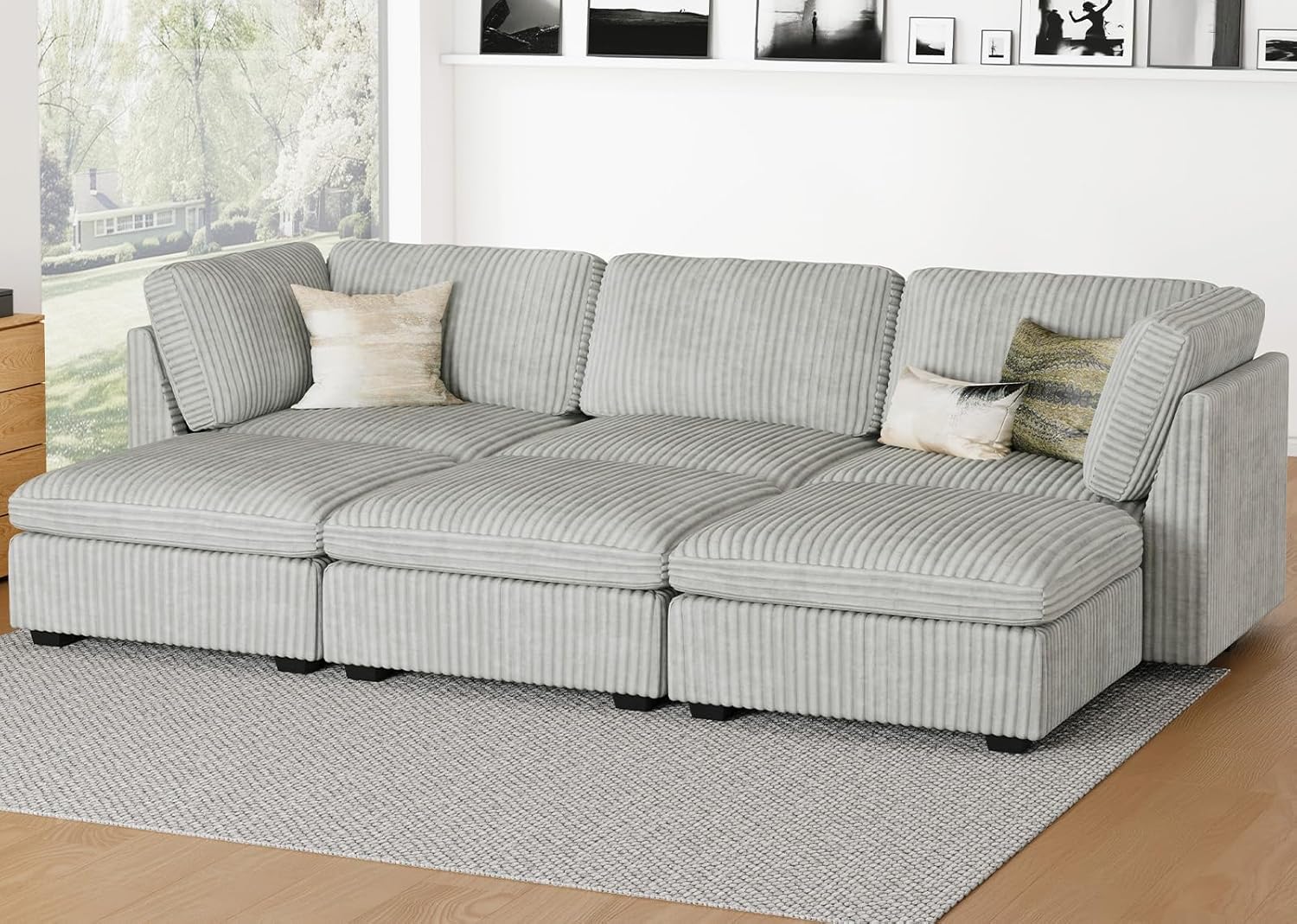 Belffin Modular Sectional Sofa with Sleeper Sofa, Oversized Cloud Couch with Extra Deep Seat