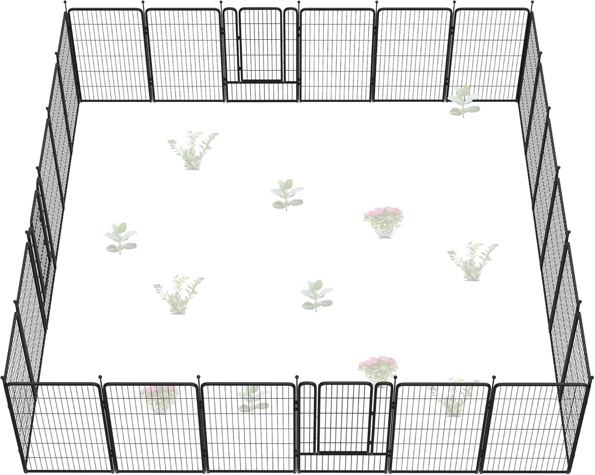 FXW Garden Fence Outdoor for The Yard – 45in(H) x 53.5ft(L) Heavy Duty Metal Animal Barrier for Dog