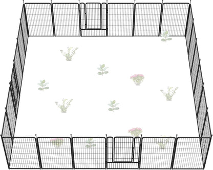 FXW Garden Fence Outdoor for The Yard – 45in(H) x 53.5ft(L) Heavy Duty Metal Animal Barrier for Dog