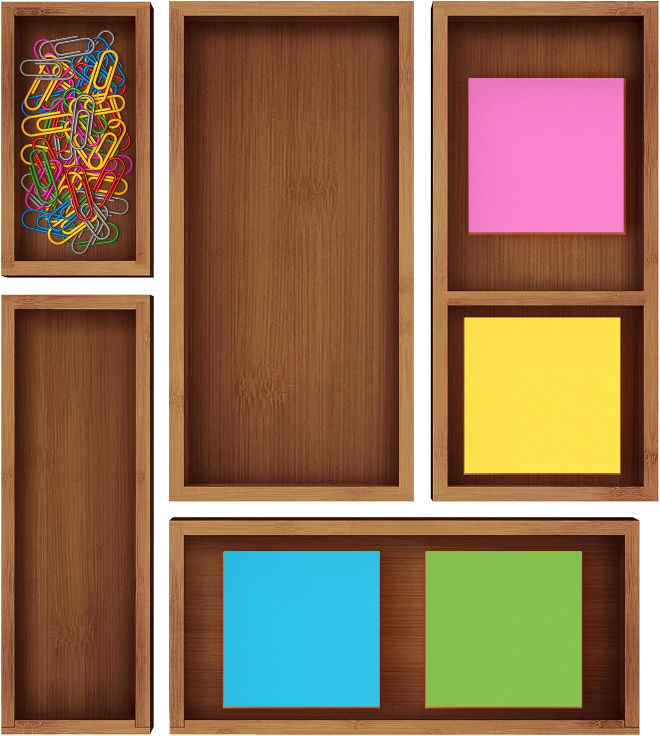 ROYAL CRAFT WOOD Premium Carbonized Bamboo Sticky Note Holder – Elegant & Durable Post-It Note