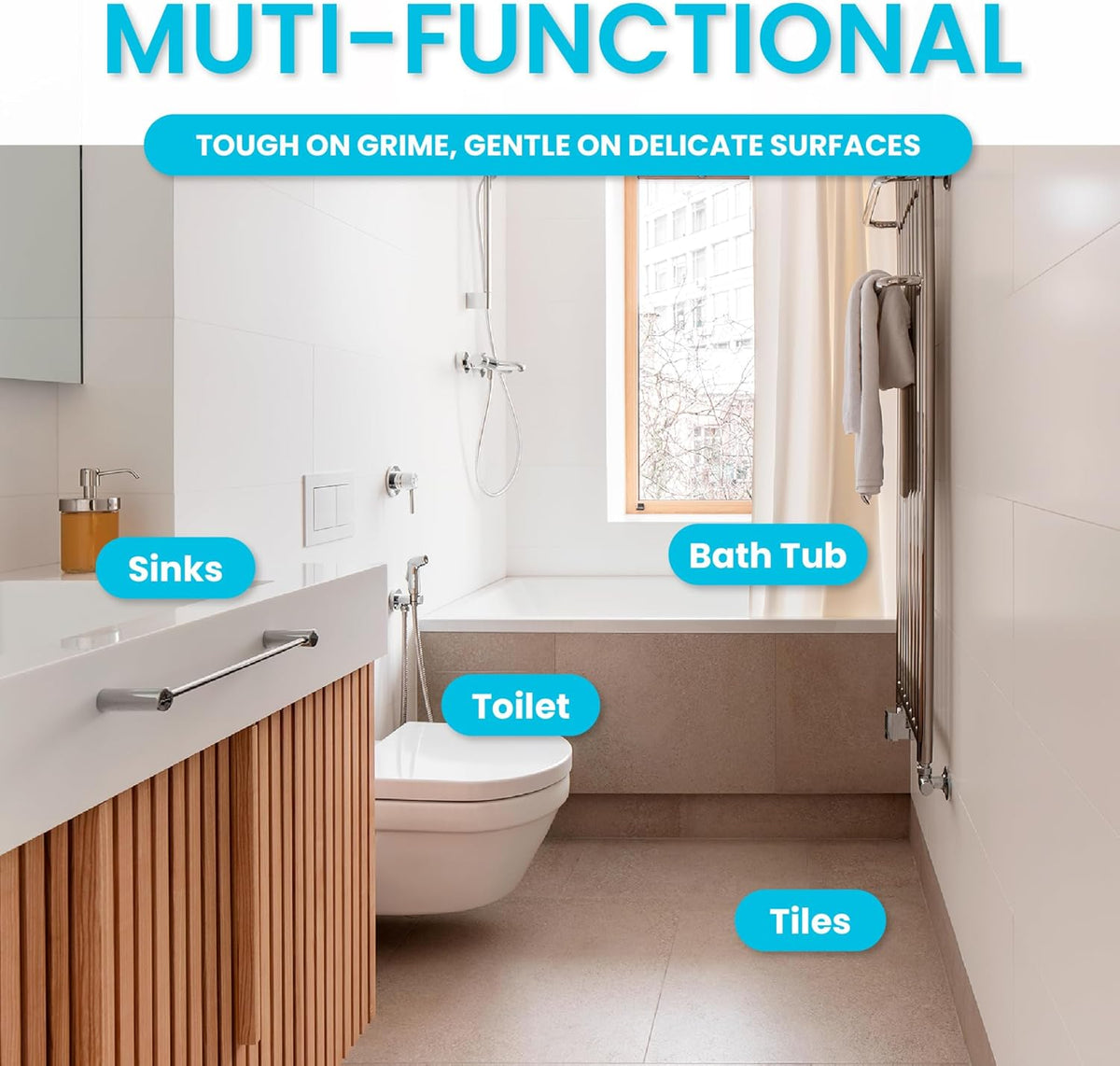 Pumice Stone Toilet Bowl Cleaner | Toilet Pumice Stone with Extra Long Handle | Scouring Stick for
